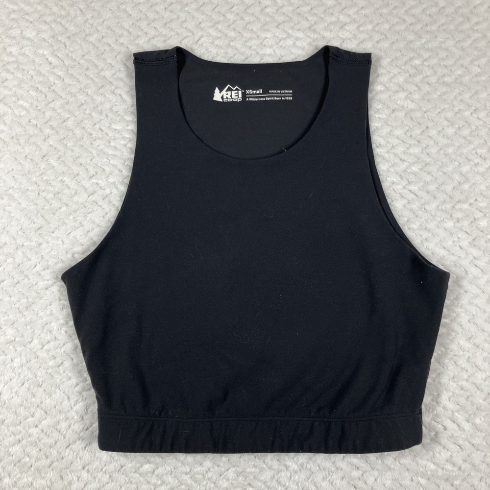 REI Women's XS Take Your Time Blue Patterned Long Line Bra‎ Top